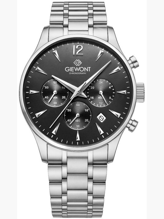 Meeste käekell Giewont Chronograph Sapphire hõbedane GW6310-B2