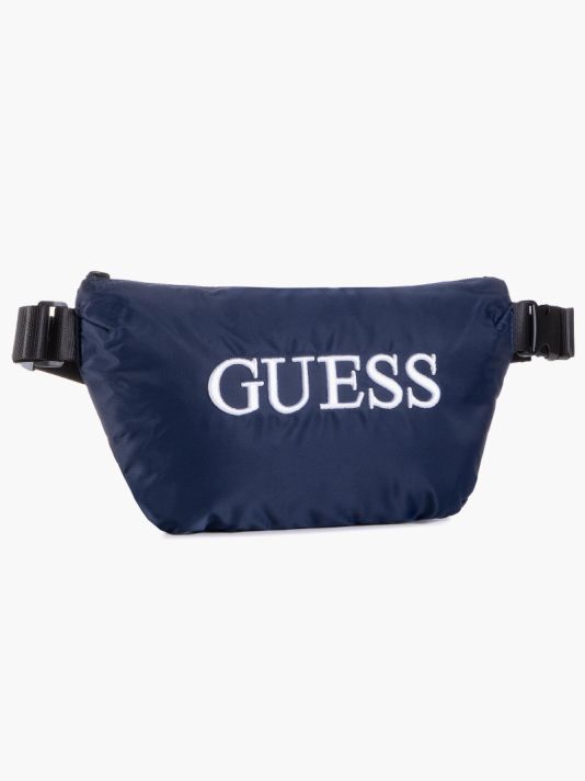 Guess, Quatro, Textile Fanny Pack, Blue, 19/28.5 x 17 x 4 cm, For Men