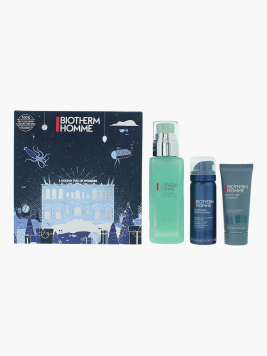 Set Biotherm: Aquapower, Hydrating, Gel, For Face, 75 ml + Homme, Eliminates Impurities, Cleansing Gel, For Face, 40 ml + Homme, Shaving Foam
