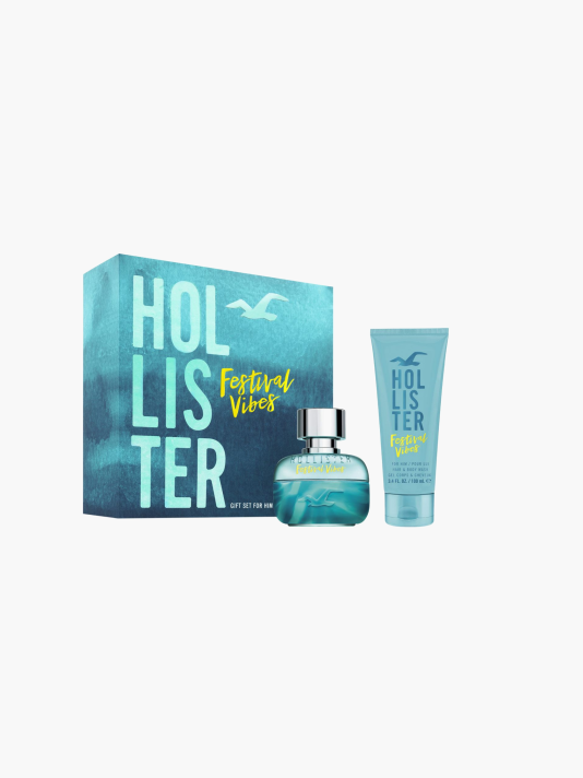 Festival Vibes Set Hollister: Festival Vibes, Shower Gel & Shampoo 2-In-1, 100 ml + Festival Vibes, Eau De Toilette, For Men