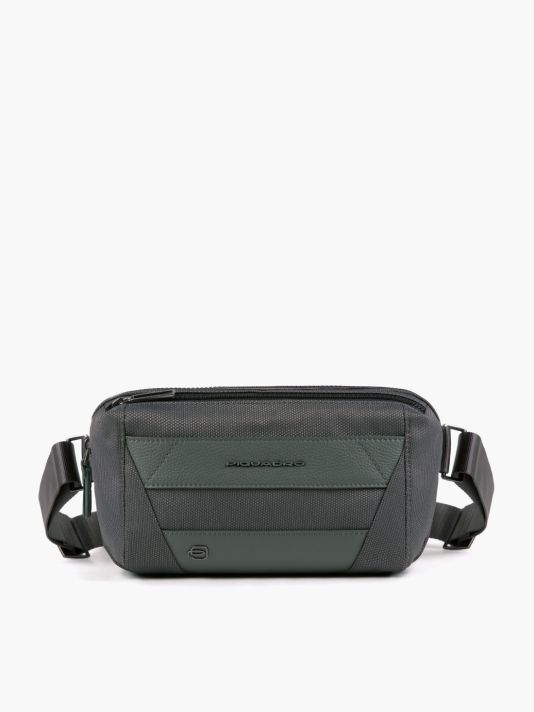 Piquadro, Trakai, Textile Fanny Pack, Grey, 27 x 14.5 x 7.5 cm, For Men