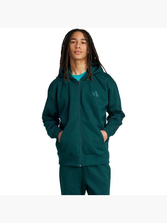 Мужская толстовка Adidas ALL SZN Fleece Full-Zip JX5101 зеленый