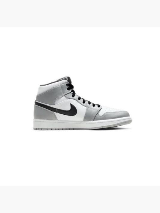Men's Air Jordan 1 Mid Light Smoke Grey Shoes - 554724-092