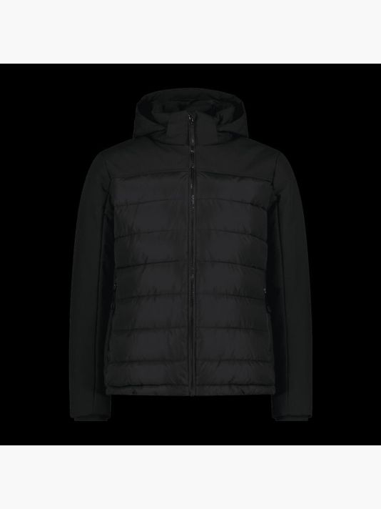 CMP men's winter jacket with hood, sports, insulated, black (34K0147/U901)