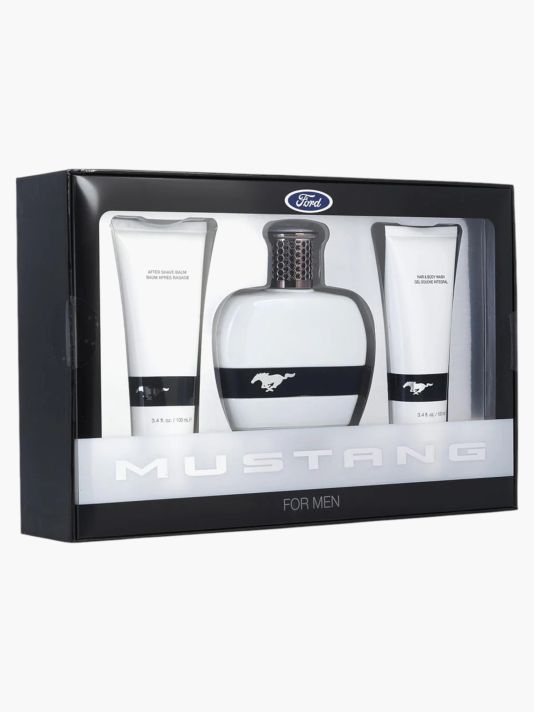 Set Ford: Mustang White, Eau De Toilette, For Men, 100 ml + Mustang White, After-Shave Balm, 100 ml + Mustang White, Body Wash, For Hair & Body