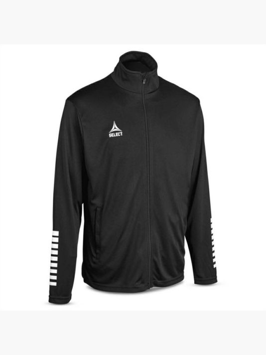 SELECT PISA black zip-up football training sweatshirt