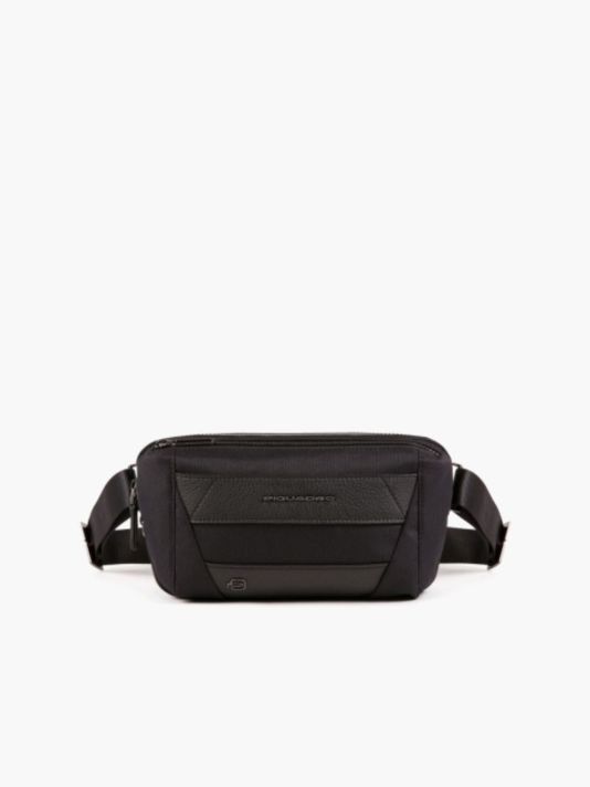 Piquadro, Trakai, Leather Fanny Pack, Black, 27 x 14.5 x 7.5 cm, For Men