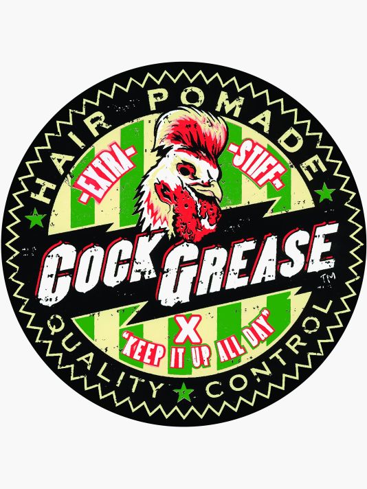 Cock Grease, Extra Slick No X, Hair Styling Pomade, Shine Finish, Extra Hold