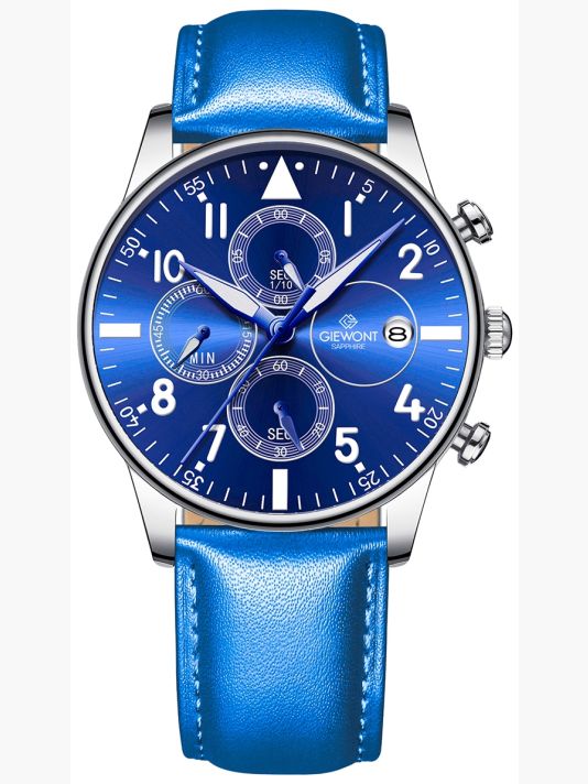 Zegarek Męski Giewont Chronograph Sapphire Niebieski GW5630-A5