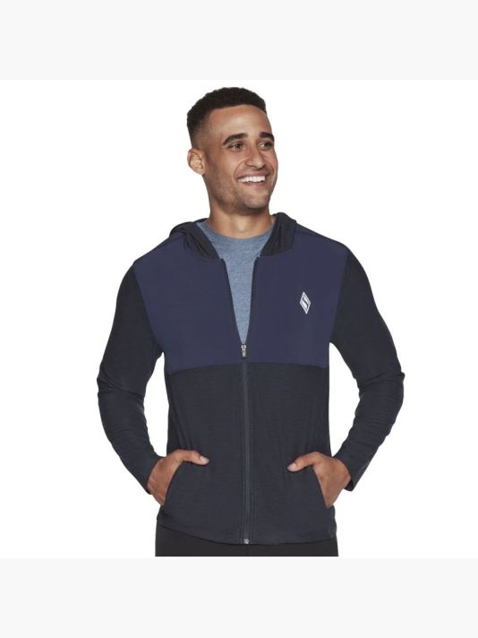 Толстовка с капюшоном Skechers Ultra Go Lite Full Zip MJA268-NVY M темно-синий