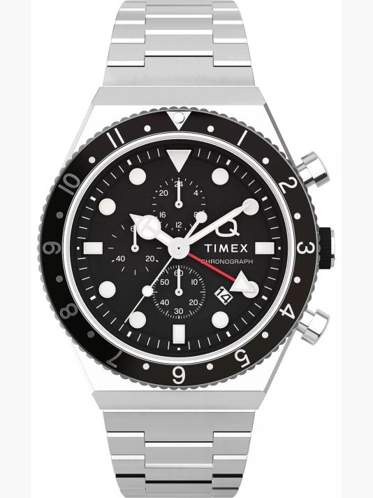 Zegarek Męski TIMEX Q Timex 3-Time Zone Chronograph TW2V69800 + BOX