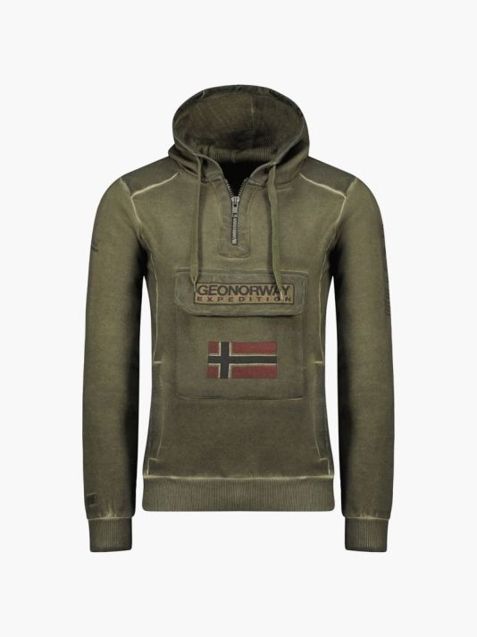 Geographical Norway Gymclass EO Tiedye Badge sweatshirt M WU8270H-GNO-KAKI