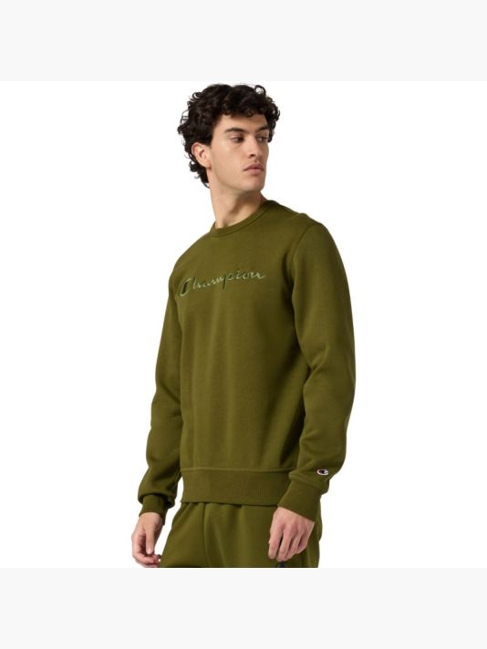 Мужская толстовка Champion Crewneck Olive 220272 GS585