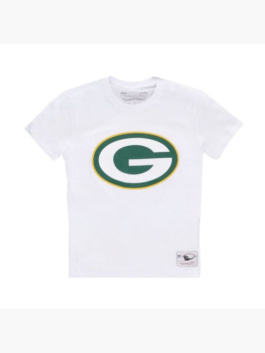 Mitchell & Ness NFL Team Logo Tee Green Bay Pacers M BMTRINTL1053-GBPWHIT
