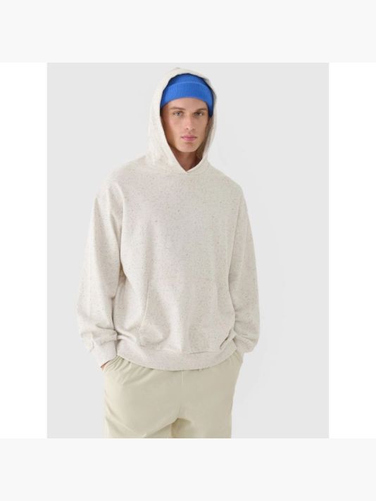 Men's sweatshirt with hood, open, 4F 4FWAW24TSWSM1310-11S