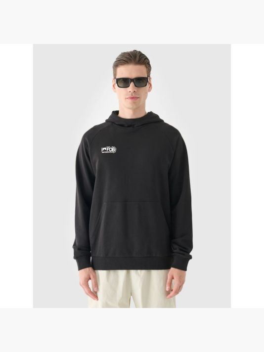 Men's sweatshirt with hood, open, 4F 4FRAW24TSWSM2072-20S
