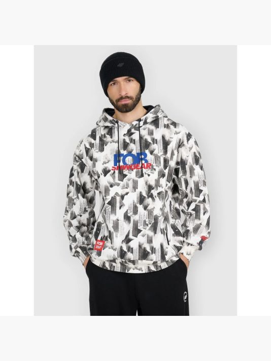 Men's loose hooded sweatshirt 4F 4FRAW25TSWSM2569-91A