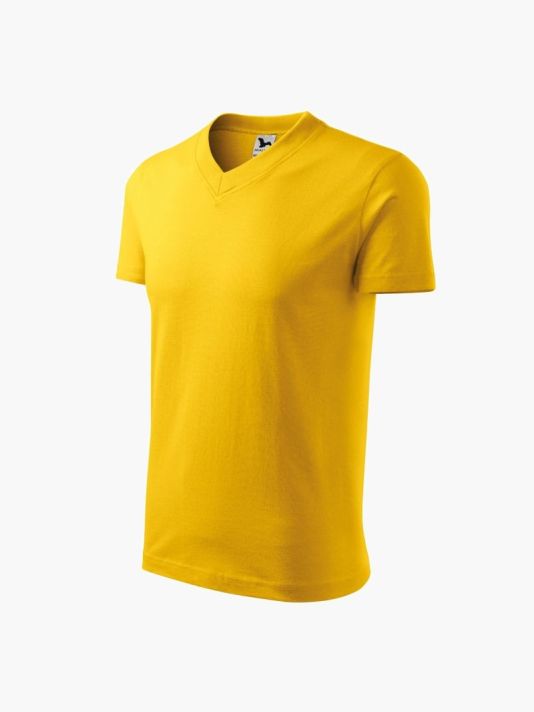 Malfini V-neck T-shirt M MLI-10204 yellow