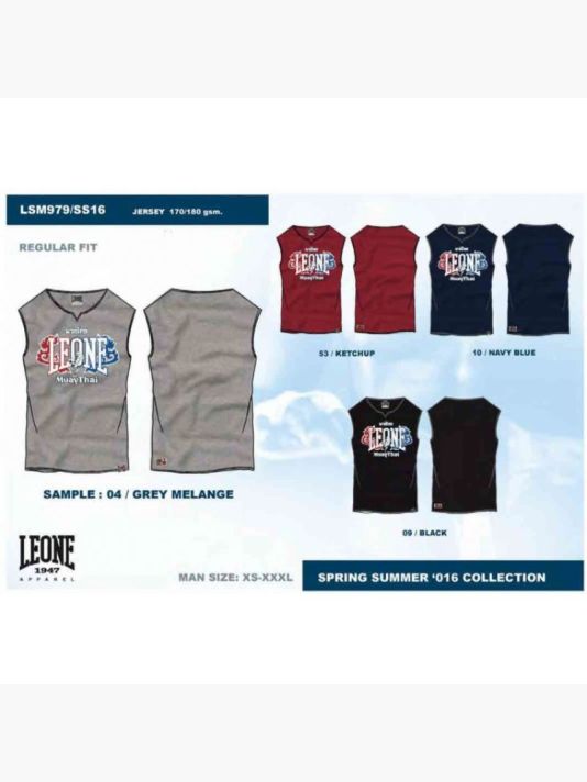 Men's tank T-shirt LEONE LSM979/S16 black "L"