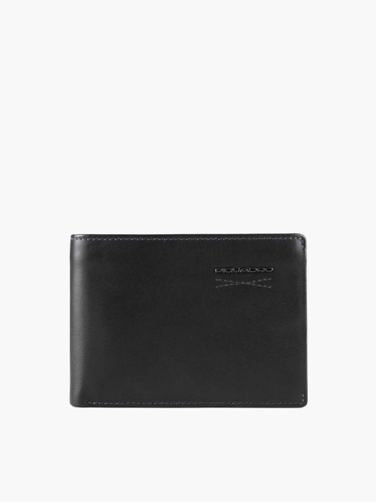 Piquadro, Obidos, Leather Wallet, Slim, PU257W110R-N, Black, For Men
