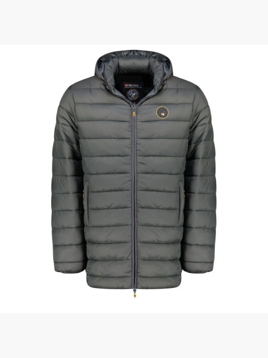 Geographical Norway men's jacket AMIGOMAP LONG HOOD DB DGREY MEN 233 DARK GRAY (WZ5086H/GN-GRIS FONCÉ)