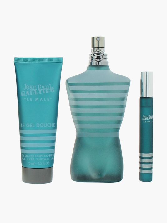 Set Jean Paul Gaultier: Le Male, Eau De Toilette, For Men, 125 ml + Le Male, Eau De Toilette, For Men, 10 ml + Le Male, Cleansing, Shower Gel, For All Skin Types