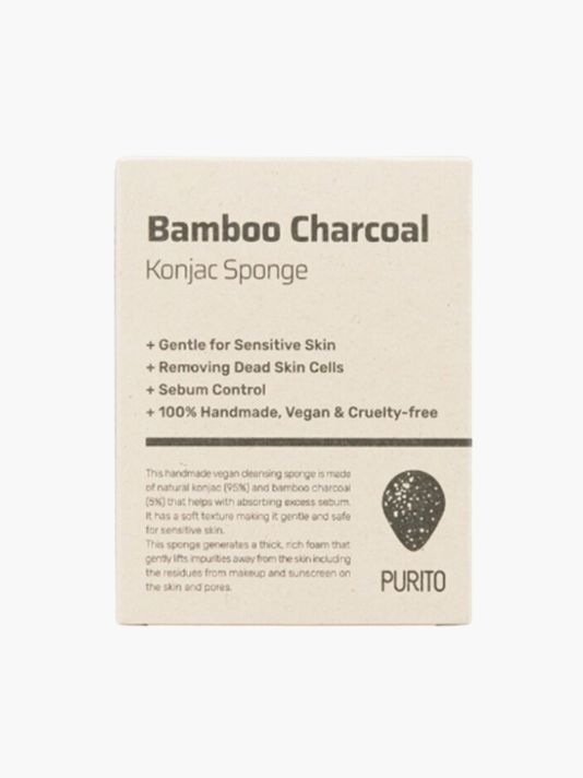 PURITO Bamboo Charcoal Konjac Sponge 7g