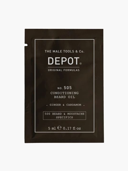 Depot, 500 Beard & Mustache Specifics No. 505, Beard Oil, Ginger & Cardamom, For Shine & Softness