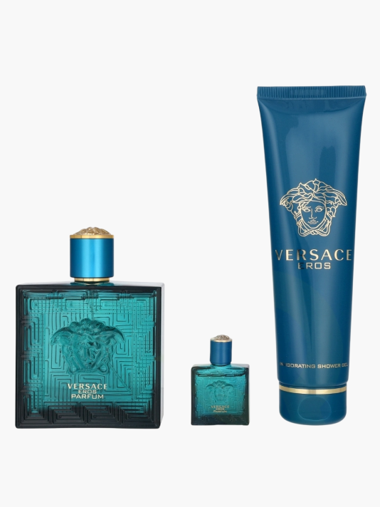 Set Versace: Eros, Eau De Toilette, For Men, 100 ml + Eros, Eau De Toilette, For Men, 5 ml + Eros, Shower Gel, For All Skin Types
