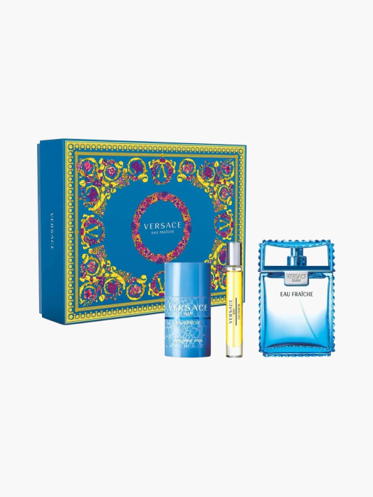 Set Versace: Eau Fraiche, Eau De Toilette, For Men, 100 ml + Eau Fraiche, Eau De Toilette, For Men, 10 ml + Eau Fraiche, Deodorant Stick, For Men
