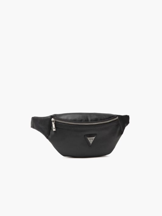 Guess, Certosa, Synthetic Leather, Textile Fanny Pack, hmcrts p1330, Black, 28 x 14 x 8 cm, For Men