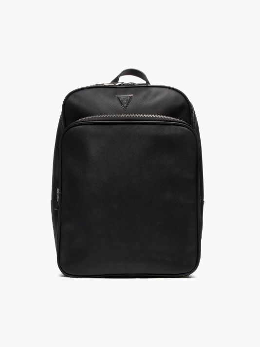 Guess, Zaino, Synthetic Leather, Textile Backpack, Black, HMECRN, For Men