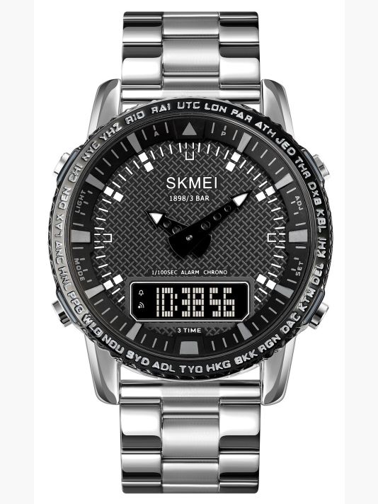 Zegarek Męski Skmei 1898SIBK + BOX