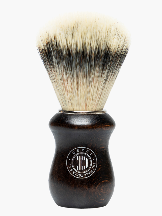 Depot, Accessories No. 731 Luxury, Wooden, Face Shaving Brush, Brown