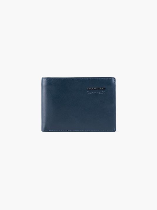 Piquadro, Obidos, Leather Wallet, Slim, PU4823W110R, Navy Blue, For Men