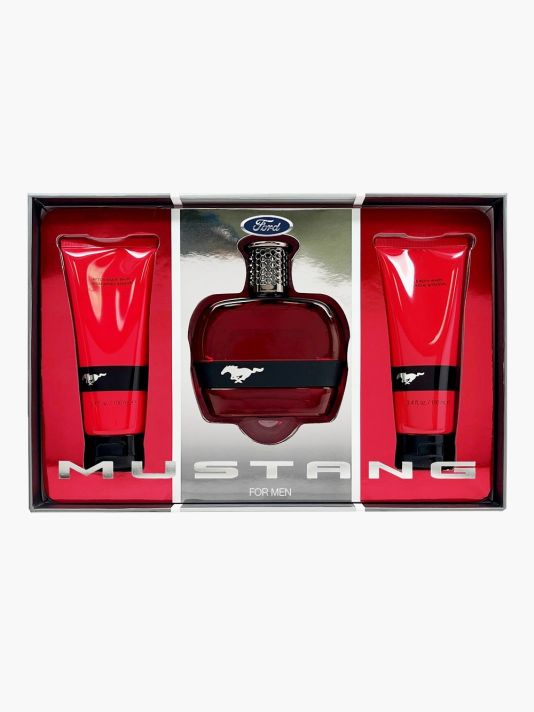 Set Ford: Mustang Red, Eau De Toilette, For Men, 100 ml + Mustang Red, After-Shave Balm, 100 ml + Mustang Red, Cleansing, Shower Gel, For All Skin Types