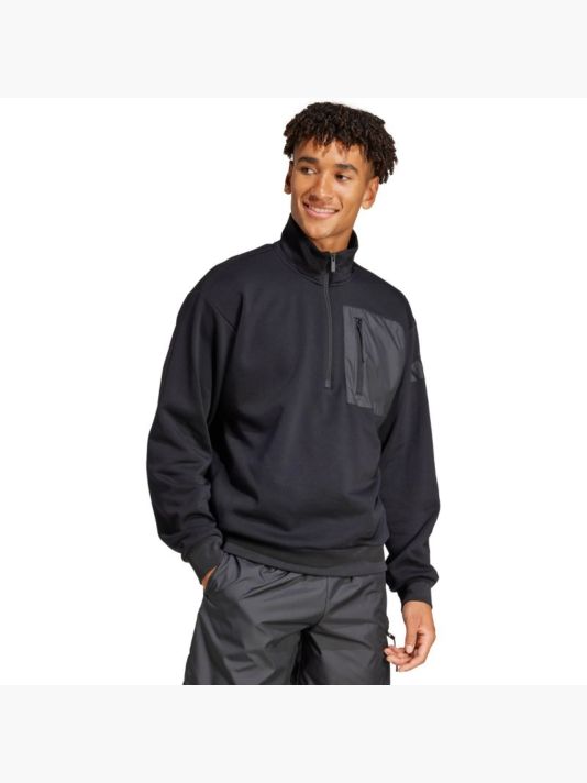 Meeste must pusa Adidas City Escape Fleece Half-Zip GD JF3290