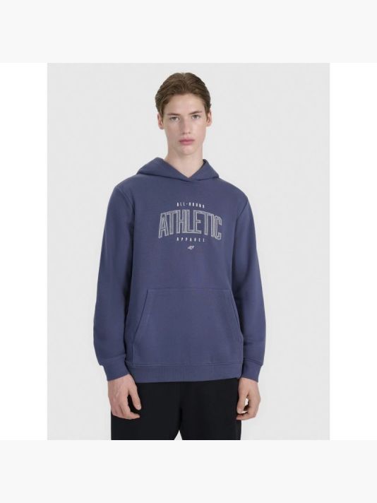 Men's sweatshirt with hood, open, 4F 4FRSS25TSWSM2201-22S