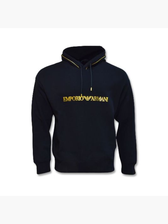 Emporio Armani men's hoodie black black gold 3R1MBW 1JHSZ