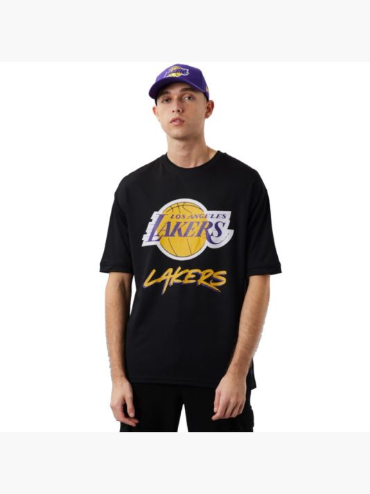 New Era NBA Los Angeles Lakers Script Mesh Tee M 60284737