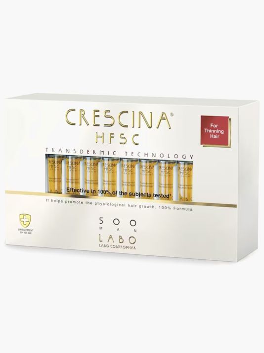 Labo, Crescina, Transdermic HFSC 500, For Growth Stimulation, Ampoules Treatment Serum, For Scalp, For Men, 20 pcs