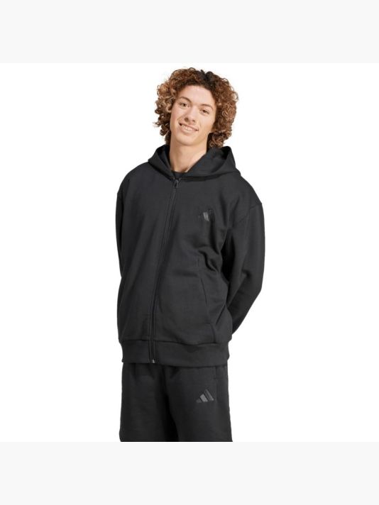 Meeste must kapuutsiga pusa Adidas All Szn Fleece Full-Zip IX1249
