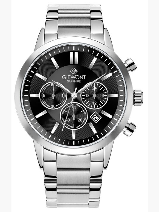 Meeste käekell Giewont Chronograph Sapphire Hõbe Must GW8510-B1