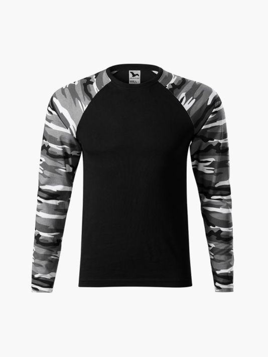 Malfini Camouflage LS M T-shirt MLI-16632 camouflage gray