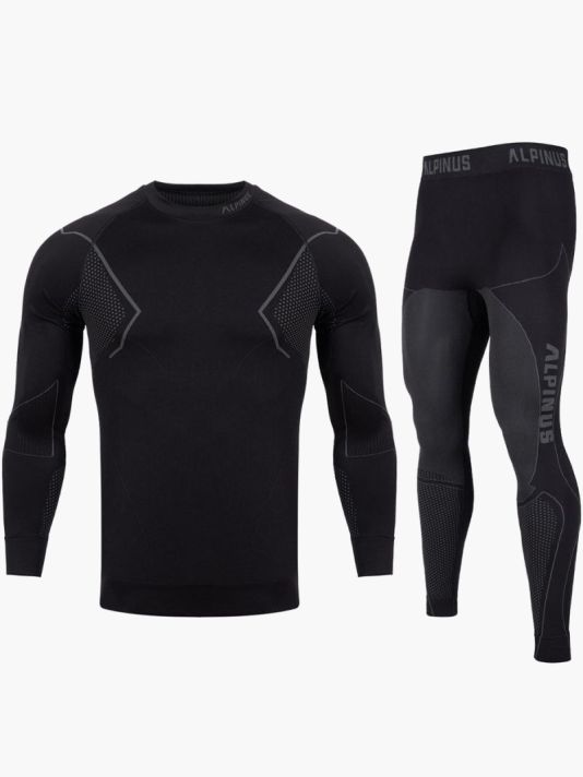Alpinus Active Base Layer Set black and gray thermal underwear M GT43257