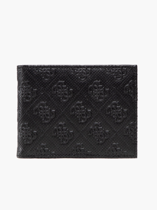 Guess, Vezzola, Textile Wallet, Logo Detail, SMESCHLEA20, Black, For Men