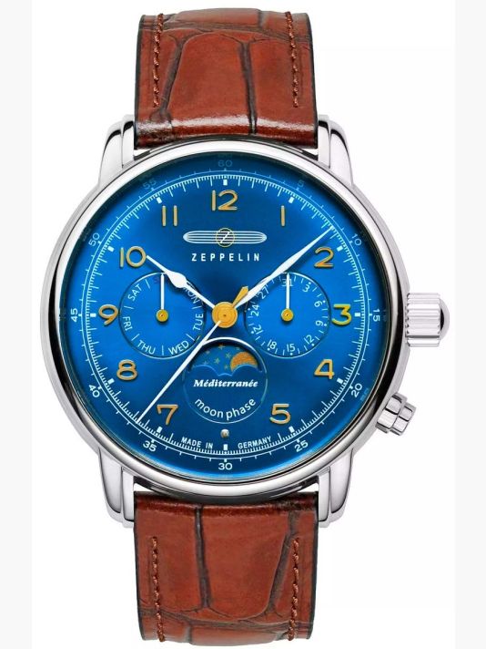 Zegarek Męski ZEPPELIN Mediterranee Moonphase 9636-3 + BOX