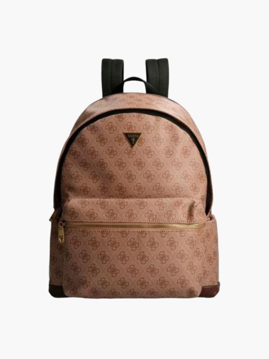 Guess, Vezzola, Synthetic Leather, Textile Backpack, Beige, HMVZLAP2275, For Men, 21/33 x 42.5 x 14 cm