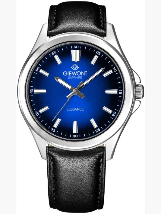 Zegarek Męski Giewont Elegance Sapphire Czarno Niebieski GW5160-A3