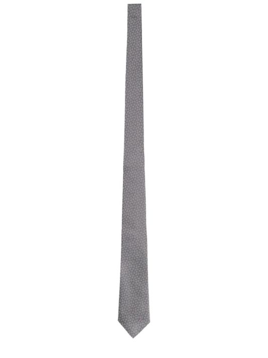 SILK TIE WITH CLAMPS